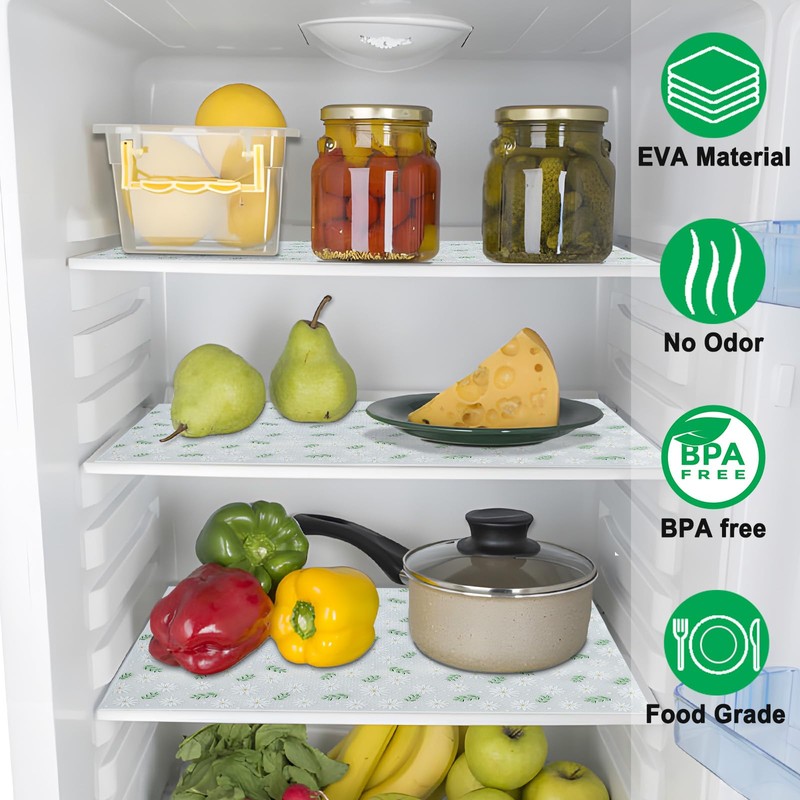 KIMCHOMERSE Shelf Liners, Drawer Liner for Kitchen Cabinets, Fridge Liners,