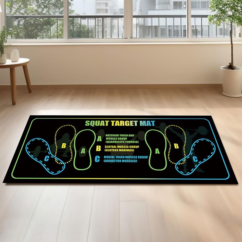 AIMALL Diatom Mud Squat Mat Non-Slip Fitness Exercise Pad for
