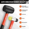 ValueMax Rubber Mallet, 16oz Rubber Mallet Hammer And 35mm Double-Faced