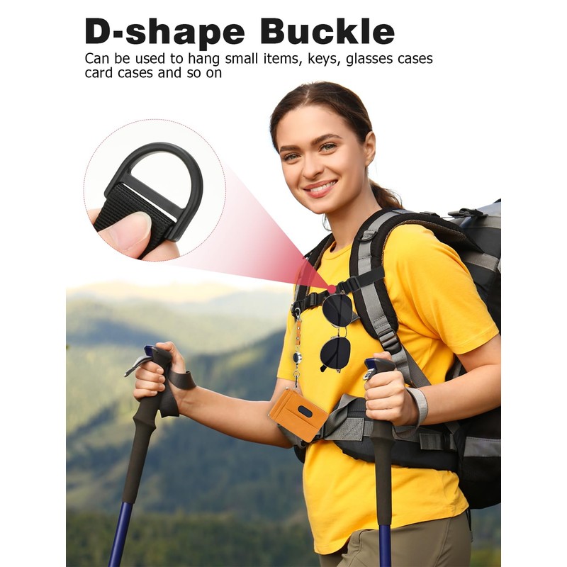 Mellbree Adjustable Backpack Chest Strap 2Pair, Quick Release Backpack Sternum