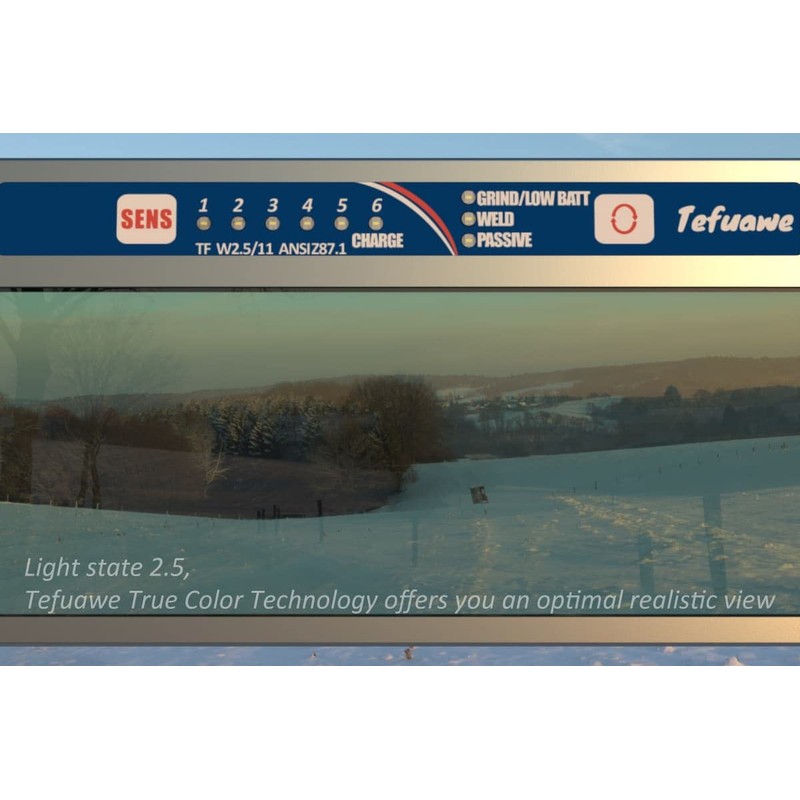 Tefuawe Hand Series 2x4 1/4 Digital Auto Darkening Welding Lens,