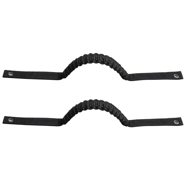 BESTAOO 2 x Roll Bar Grab Handles Front Paracord Grip