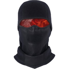GERZHIUBN Men’s Balaclava Windproof Winter Face Ski Mask Thermal for Skiing Cycling Hiking Helmet Black