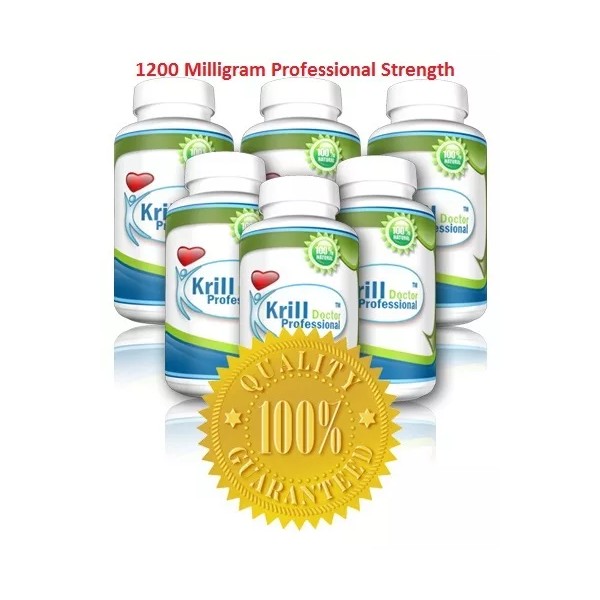 Krill Doctor Professional 6 BOTTLES RED KRILL OIL 360 Count