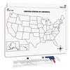 SCRIBBLEDO United States Map for Classroom Dry Erase Board for