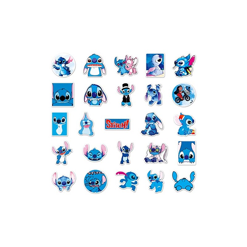 50 pegatinas de puntadas, vinilo reutilizable de dibujos animados de