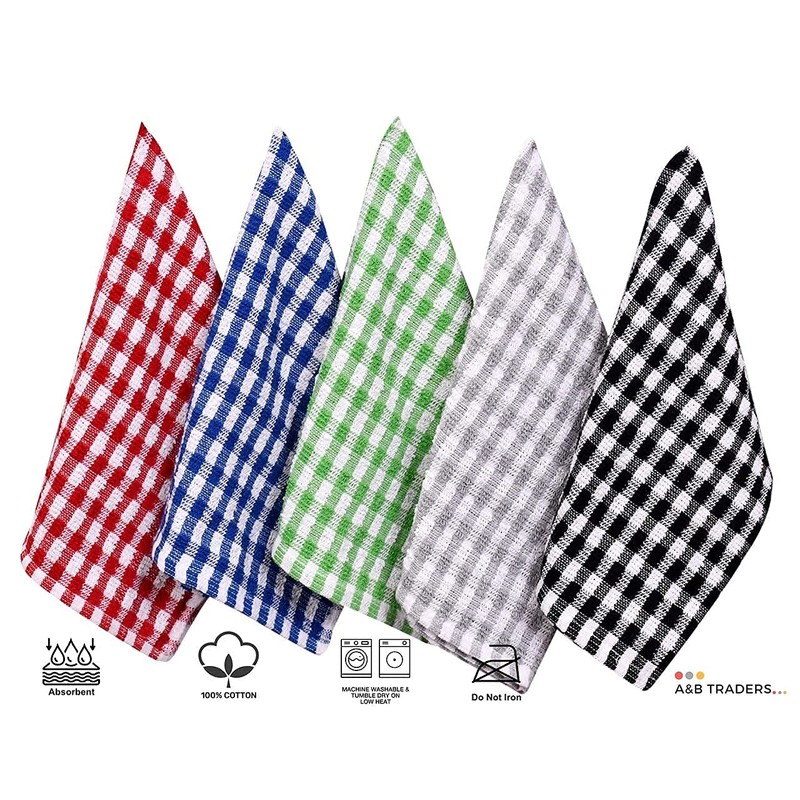 A & B TRADERS 100% Cotton Terry Tea Towels Packs