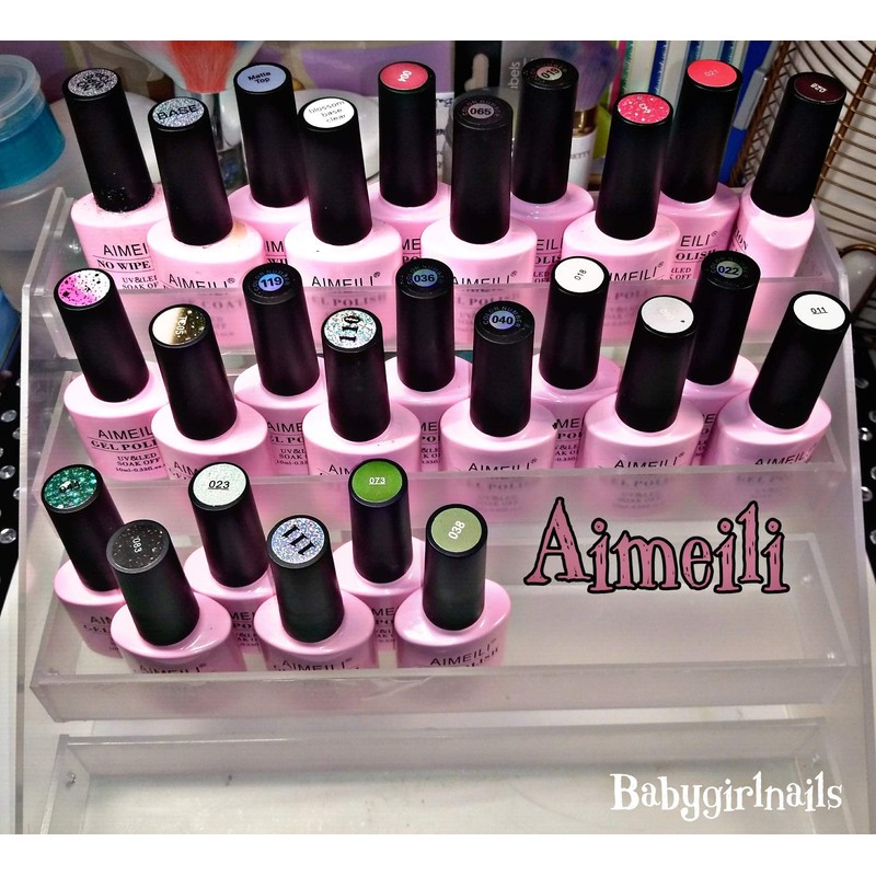 AIMEILI Acrylic Cosmetic & Nail Polish Display Stand Holder