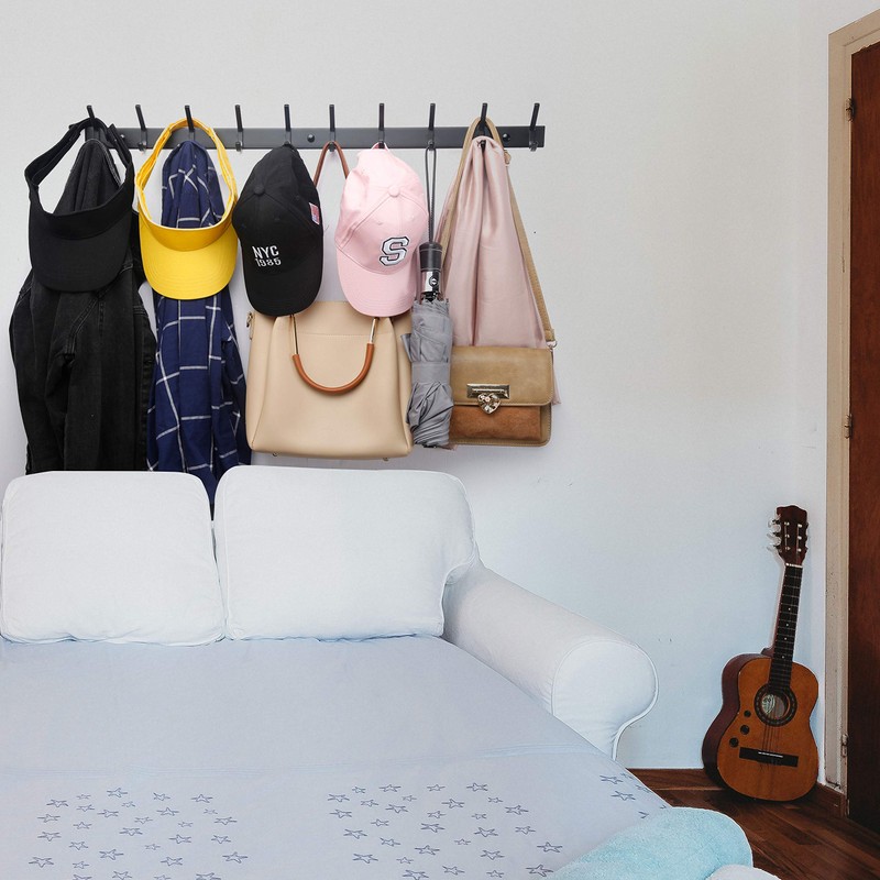 WEBI Coat Rack Wall Mounted,8 Hooks for Hanging Coats,30 Inch