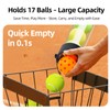 17 Balls Collapsible Pickleball Ball Retriever, Tennis Ball Retriever, Pickleball