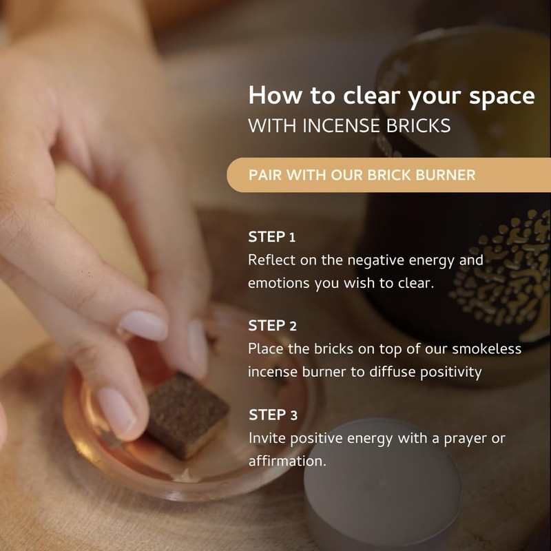 Palo Santo Incense Bricks Gift Set with Exotic Burner |