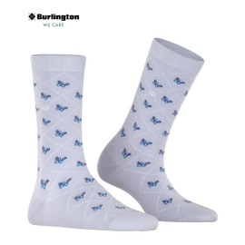 Burlington Women's Butterflies W So Cotton Patterned Socks, Blue Cosmic Sky 6537