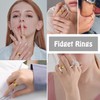 MOROYA 5PCS 18K Gold Plated Fidget Rings for Anxiety Stainless