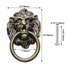 Murtenze 12 Pieces Antique Lion Head Cabinet Knobs, Ring Pulls