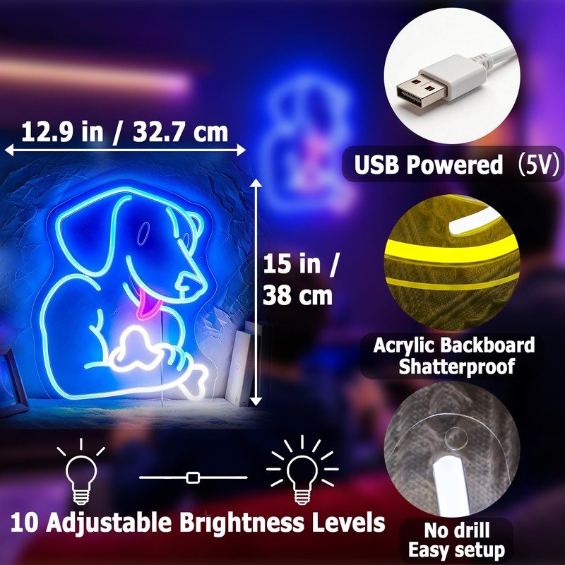 Dog Neon Lights Signs Neon Sign Led Sign Light for