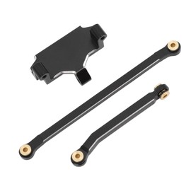 Servo Motor, RC Servo, Servo Mounting Bracket Steering Left Aluminium Servo Mount Servo RC Servos Upgrade Parts for Hobbyplus 1/18 4WD CP18P (Black)