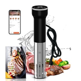 Sous Vide Machines Wi-Fi, Immersion Circulator Precise Cooker, Suvee Cooker with Accurate Temperature&Timer Touch Control, 1000W, Portable, Noise-free, Fast Heating, IPX7 Waterproof, Cattleman Cuisine