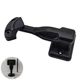 beejune 1 x Caravan Door Holder, Door Lock Caravan, Caravan Window Closure, Caravan Door Lock, Rotating Latch, Door Holder, Door Stop, for Caravan, Boat or Furniture (Black)