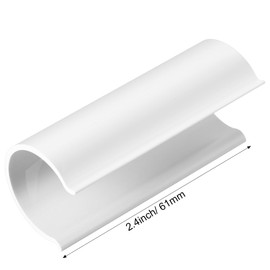 Jetec 64 Pieces Pool Cover Clamps for Above Ground Pools PVC Pipe Clips for Greenhouses, Row Covers, Shelters, Bird Protection, 2.4 Inches Long(3/4 Inch,White)