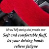 ZWZCYZ Fluffy Steering Wheel Cover for Women Fuzzy Steering Wheel