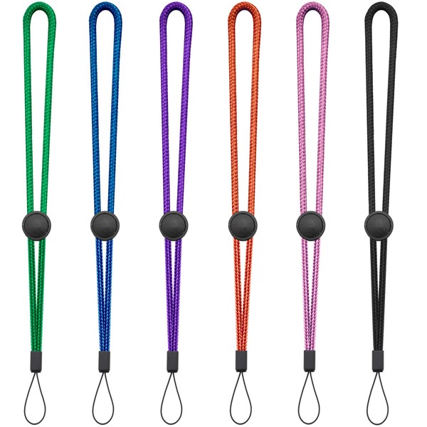 YOUOWO 6 Pack Nylon wrist lanyard Adjustable Length for Flashlight