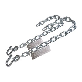 1/4" x 36" inch Trailer Safety Chain with Safety S-Hook Latch | Tagged & Certified | Professional Quality | (1 Pair)