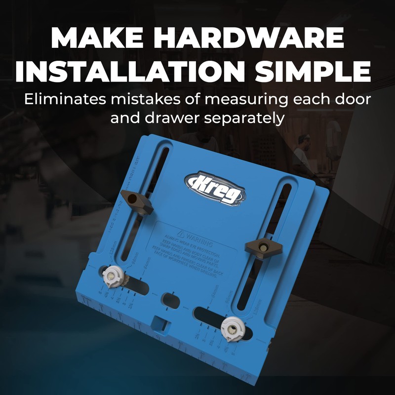 Kreg Cabinet Hardware Jig - Portable Straight Hole Drilling -