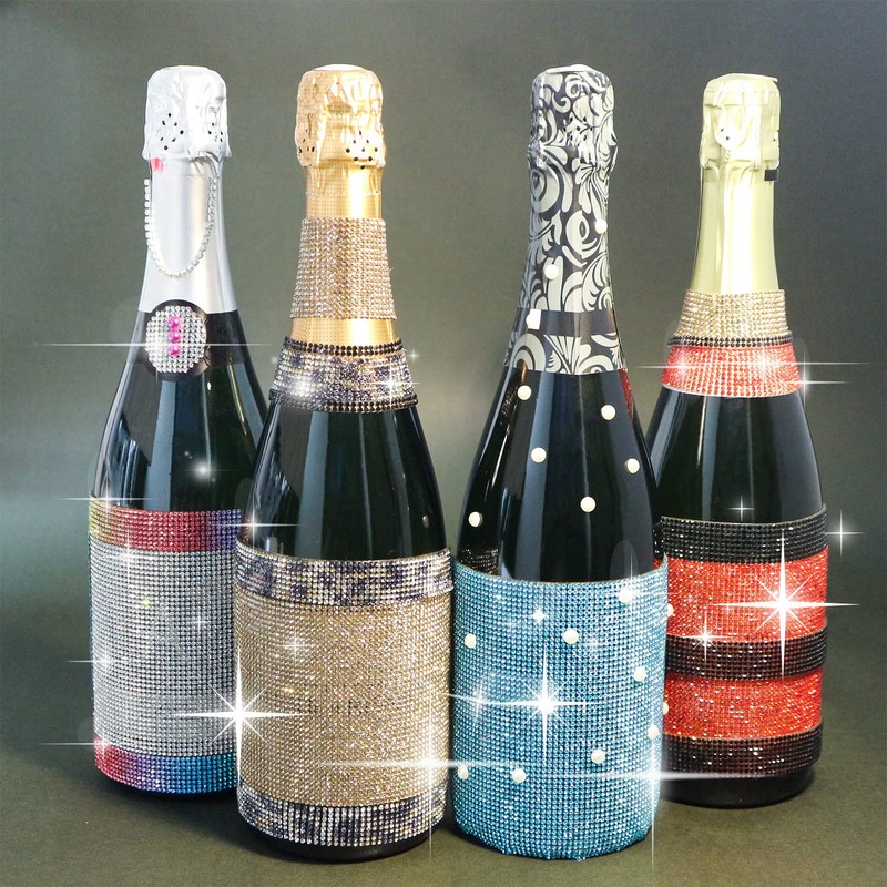 R001 Rhinestone Tape Glitter Decoration Sticker [Crystal] 1 Roll Width