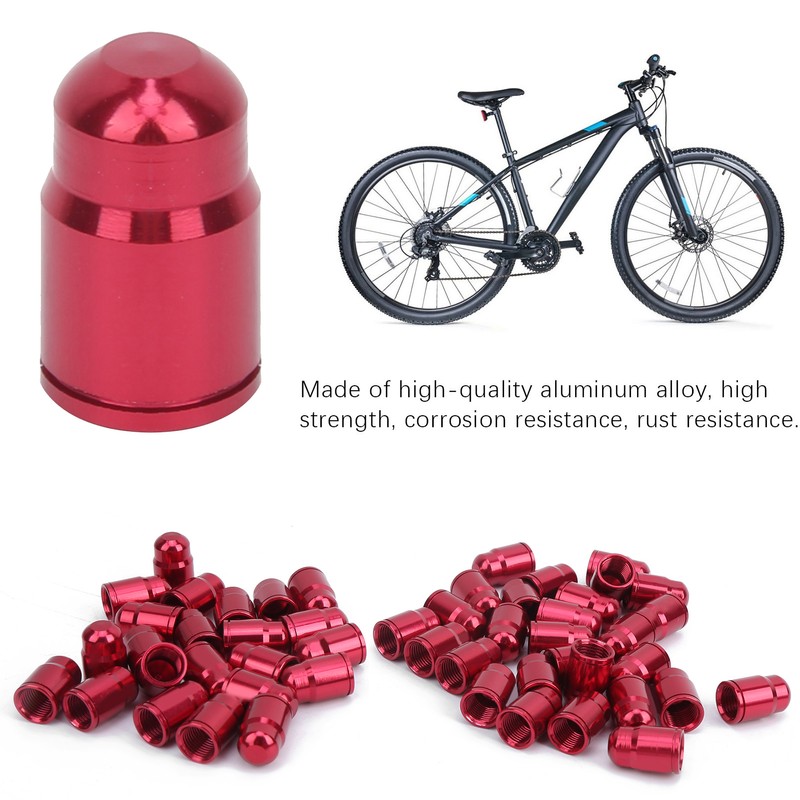 GUB 50Pcs Aluminium Alloy Schrader Valve Cap Bicycle Tyre Nozzle