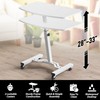SHW Mobile Height Adjustable Laptop Rolling Cart with Height Adjustment