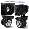 Kisangel 4pcs Universal Wheel Luggage Replacement Wheel Furniture Wheel Roller