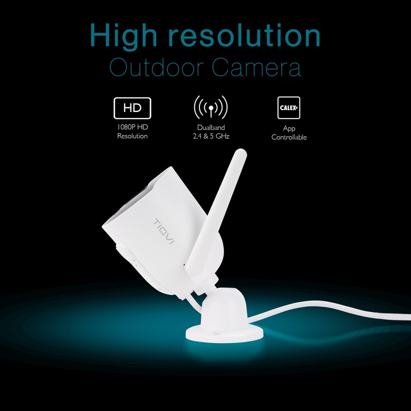 Tiqvi - Smart Outdoor Camera WiFi, 1080P, Dualband (2.4/5GHz), Infrared
