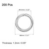 sourcing map 200Pcs Open Jump Rings, 8mm 316 Stainless Steel