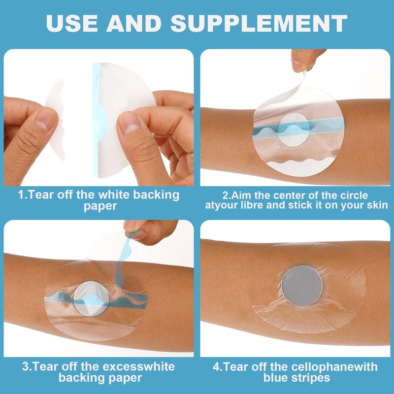 Omagie 25 Pack Freestyle Libre Sensor Covers Libre 2 Sensor