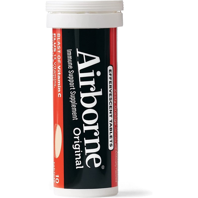 Airborne 1000mg Vitamin C with Zinc Effervescent Tablets, Immune Support
