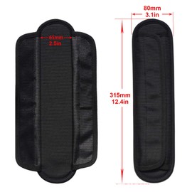 SAVOSWEET Shoulder Pad Bag Strap, Black Pad for Shoulder Strap, Removable, Non-Slip, 31.5 x 8 cm, Shoulder Strap Pad for Car, Backpack, Bags, Guitar, Camera, Travel Bags, black