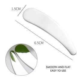 TSUOUKL 4 x Cosmetic Spatulas, Cosmetic Metal Spatula, Make Up Curved Spatula, Mini Cosmetic Spatula, Make Up Applicator, Beauty Scoop for Cream, Face Mask, Lotions, Moisturising Creams