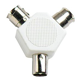 Merriway BH02205 Co-Axial TV Aerial Y Splitter , White