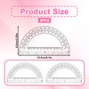 2 Pack Plastic Protractor, 6 Inch Math Protractors Clear Protractors