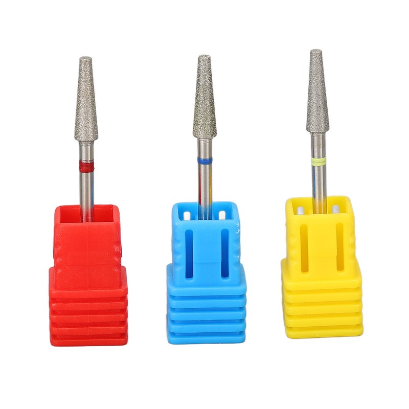 3pcs Nail Drill Bits Professional Russian Style Front Replaceable Grinding