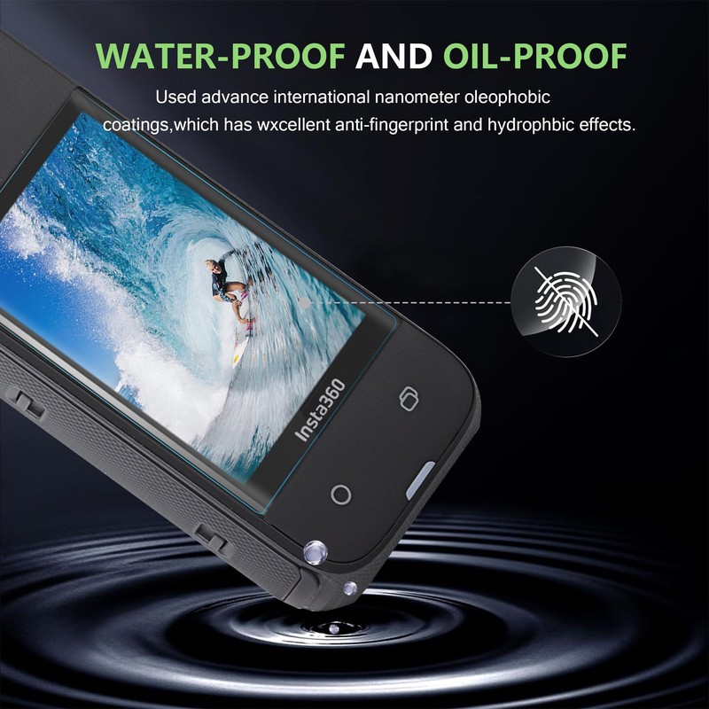 Suttkue for Insta 360 X4 screen protector 3D Full Coverage,