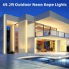 Lamomo Outdoor Neon Rope Lights, 49.2ft Warm White IP65 Waterproof