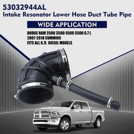53032944AL Air Intake Resonator Lower Hose Tube Duct For 2007 – 2018 Dodge Ram 2500 3500 4500 5500
