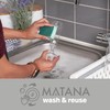 MATANA 24 Premium Plastic Champagne Flutes with Silver Glitter, 150ml