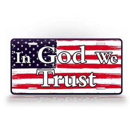 SignsAndTagsOnline Patriotic in God We Trust License Plate American Flag USA Auto Tag