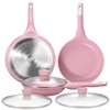6-Piece Nonstick Frying Pan Set with Lids(8,10,11 Inch) Omelette &