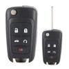 Carcasa de llave plegable, KIMISS 5 botones Flip Key Fob