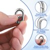 Giantree Pack of 10 Oval Spring Carabiner Hooks, Small, Metal
