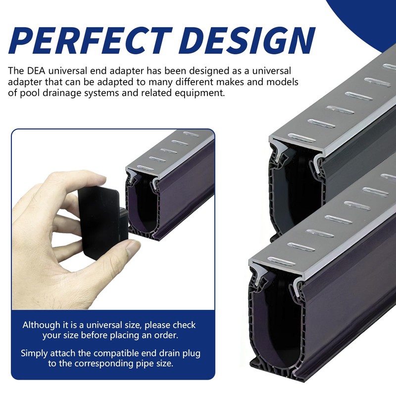DEP Universal End Plug Replacement for Stegmeier Frontier Deck Drain,