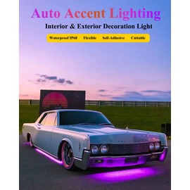 Car LED Tape Light, Foot Lamp, Motorcycle, Double Sided Tape, Underfoot Lighting, Interior Decoration, Tail Lamp, 15SMD, 11.8 inches (30 cm), For 12 V Cars, Waterproof, High Brightness, Cutable, 4